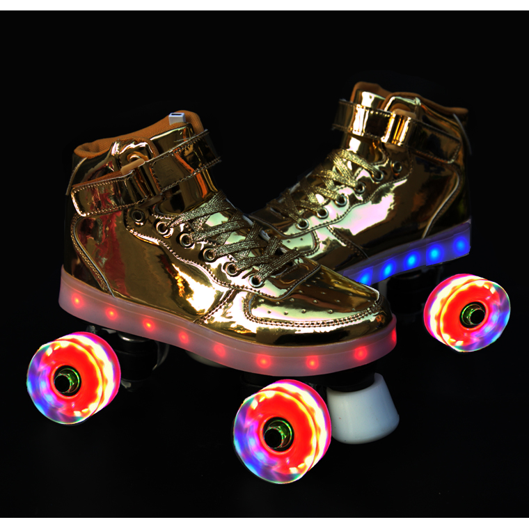 Gold-colored flash wheel + skater bag